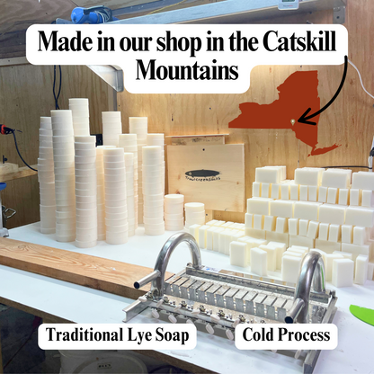 Traditional Lard Soap: XL Case 8 Bars, 2.2lb